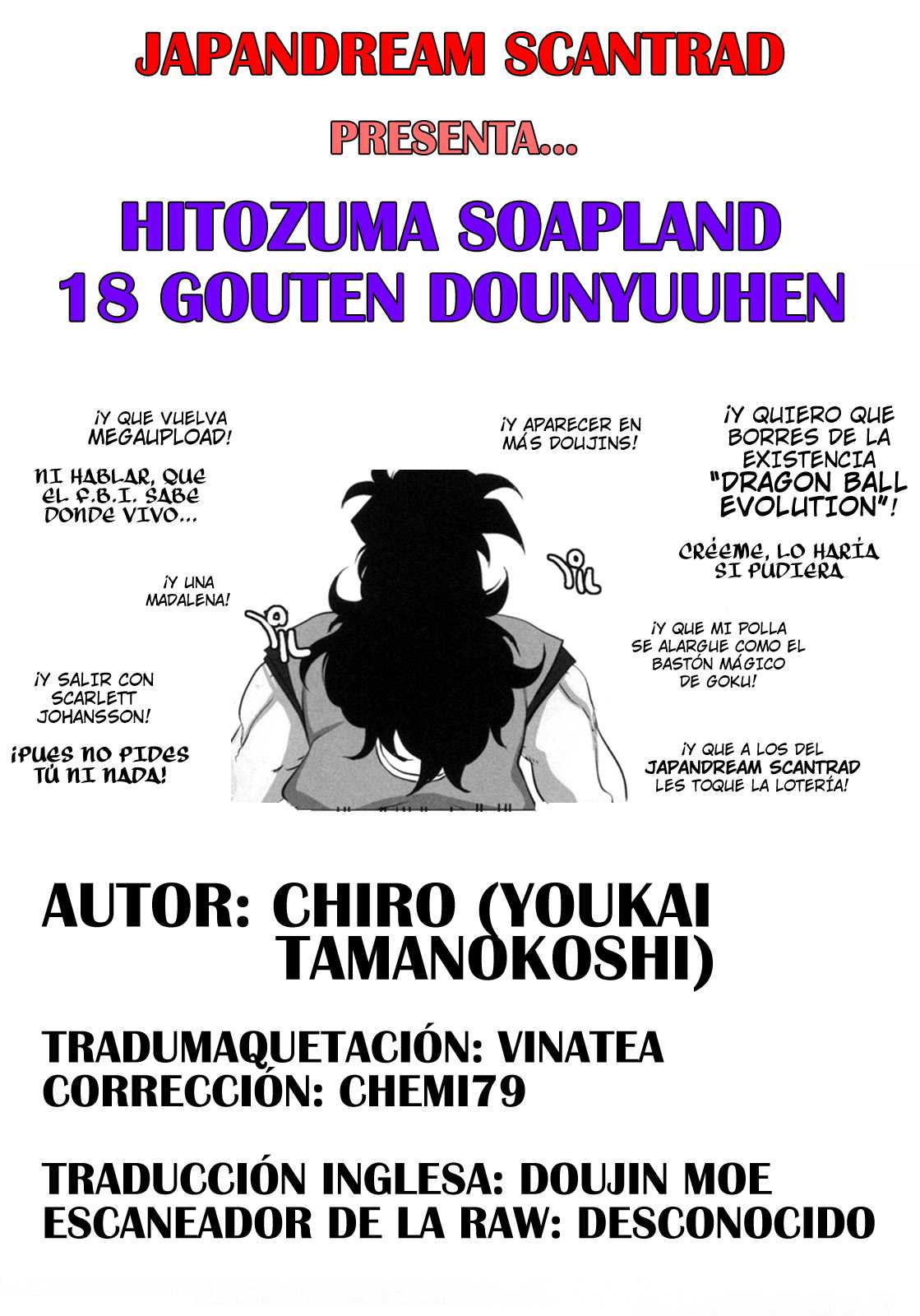 (C78) [Youkai Tamanokoshi (Chiro)] Hitozuma Soapland 18 gouten Dounyuuhen (Dragon Ball Z) [Spanish] [Japandream] 