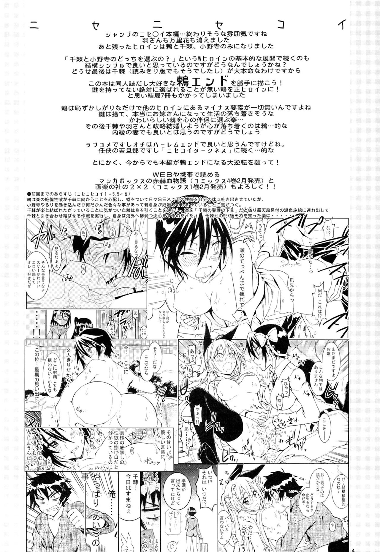 (C89) [Project Harakiri (Kaishaku)] Nisenisekoi 7 (Nisekoi) (C89) [PROJECTハラキリ (介錯)] ニセニ○コイ7 (ニセコイ)